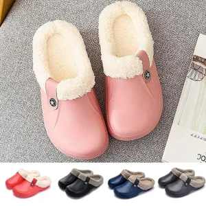 Unisex Home Winter Clogs Indoor Fur Warm Slippers