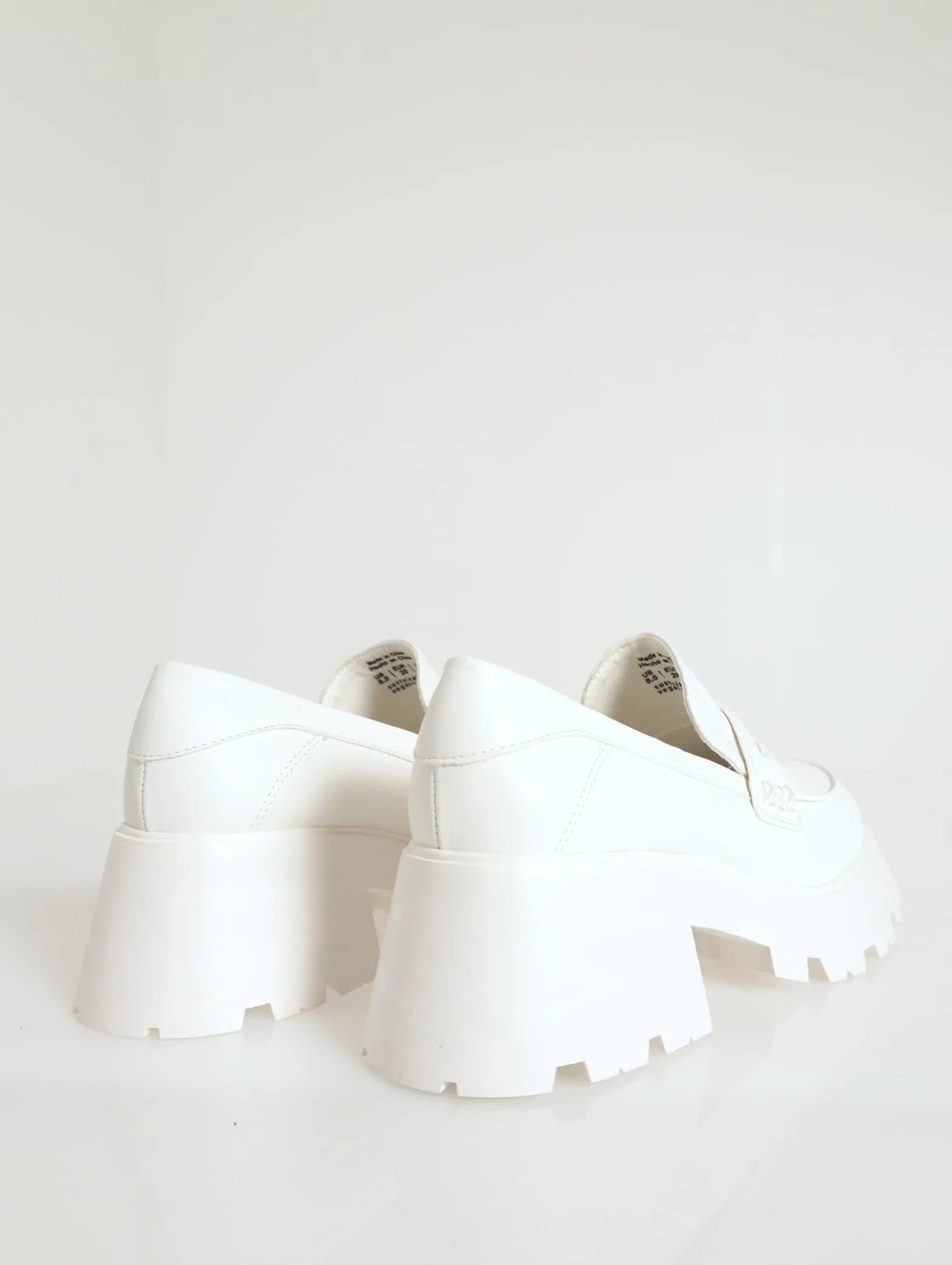 Vallaree Mid Heel Platform Loafer - White