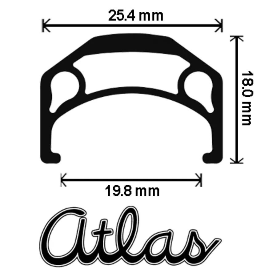 Velocity Atlas Rim - 650B, 32h, Silver