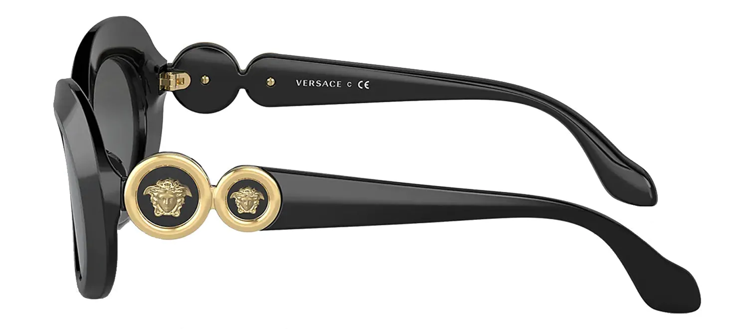 Versace Kids VK 4428U GB1/87 Butterfly Plastic Black Sunglasses with Grey Lens