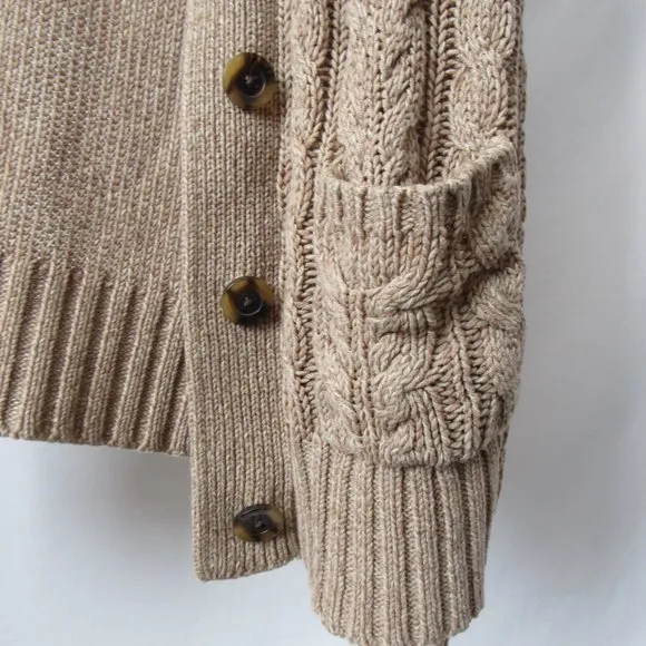 VINTAGE 90S St John's Bay Soft Knit Cardigan Sweater in Brown