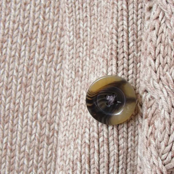 VINTAGE 90S St John's Bay Soft Knit Cardigan Sweater in Brown