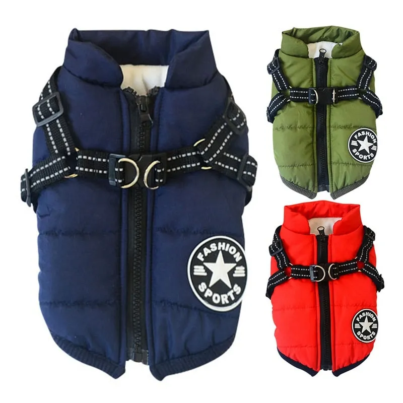 Winter Harness Jacket for Pets