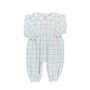 Winter Plaid Girls Romper