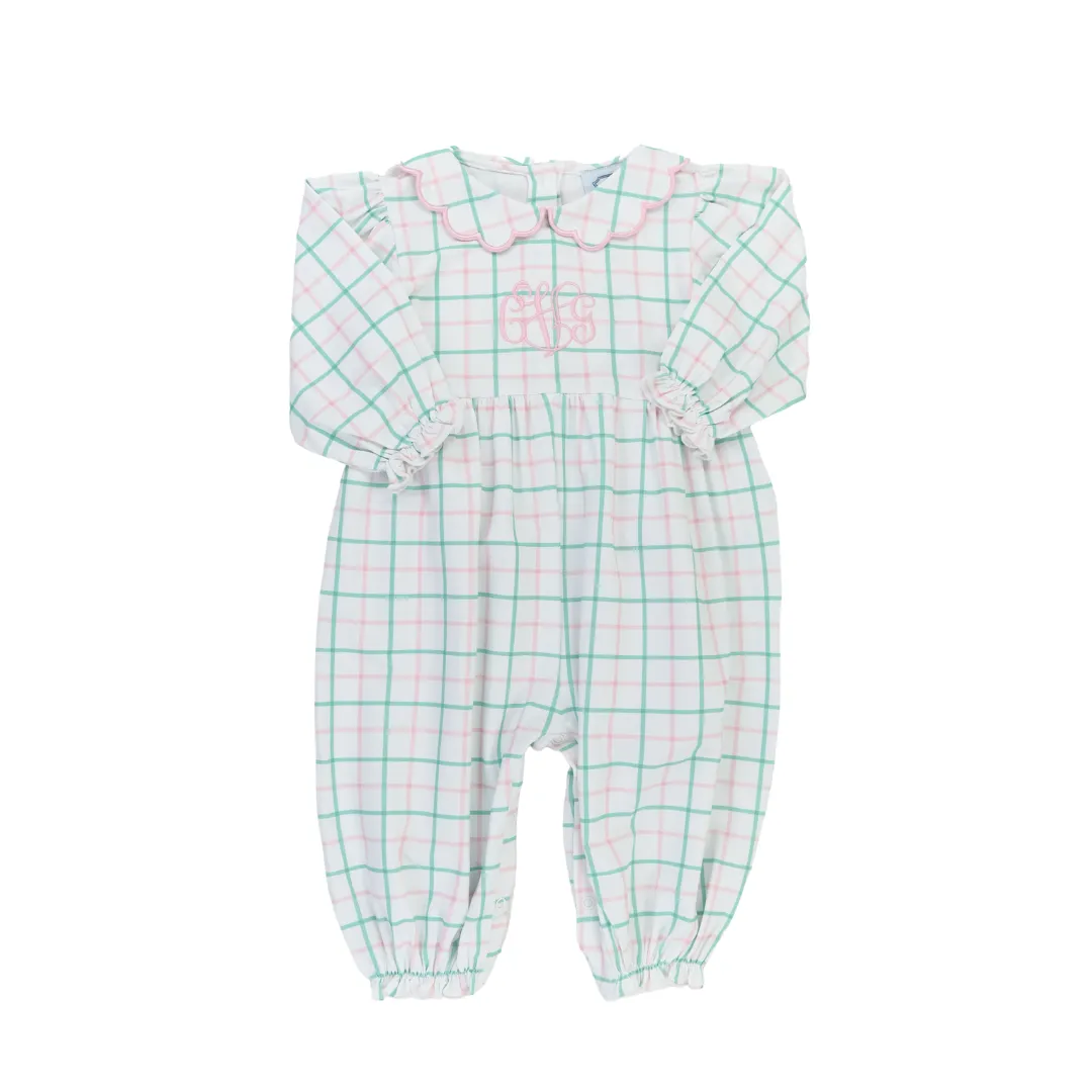 Winter Plaid Girls Romper