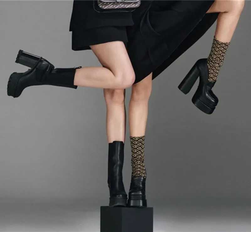 woloong Women High Heel Platform Hoof Heels Loafers Women Pumps New Square Toe Fashion Shoes Plus Size Shoes Sexy Dress Shoes