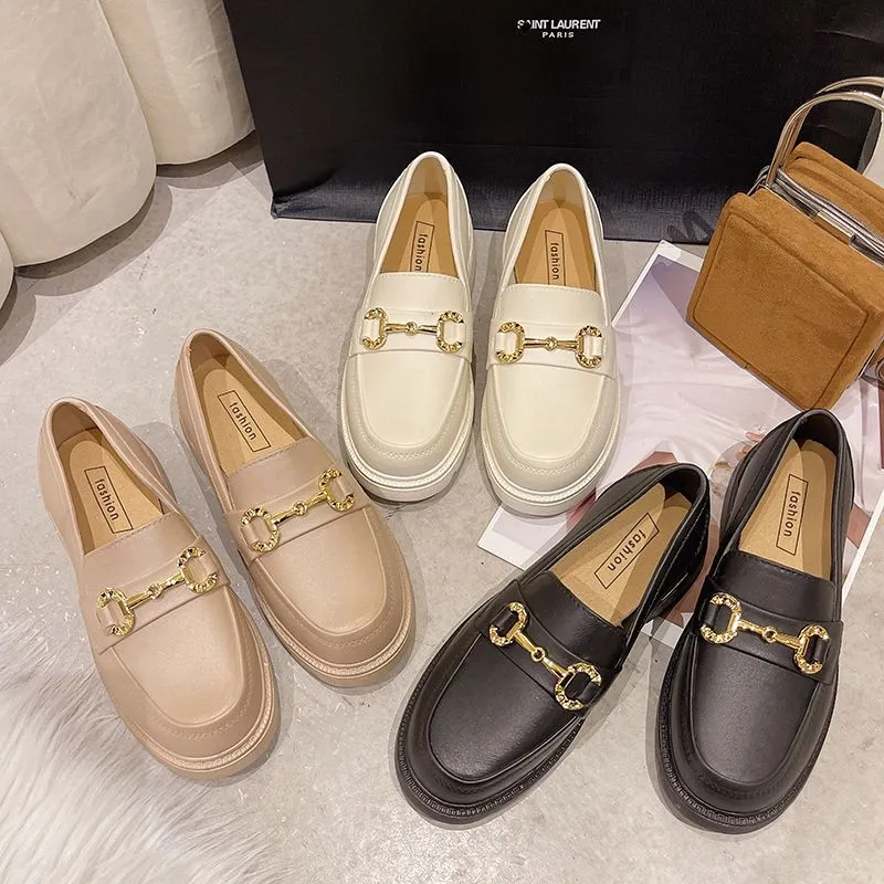 Women Loafers Platform Thick Sole British Style