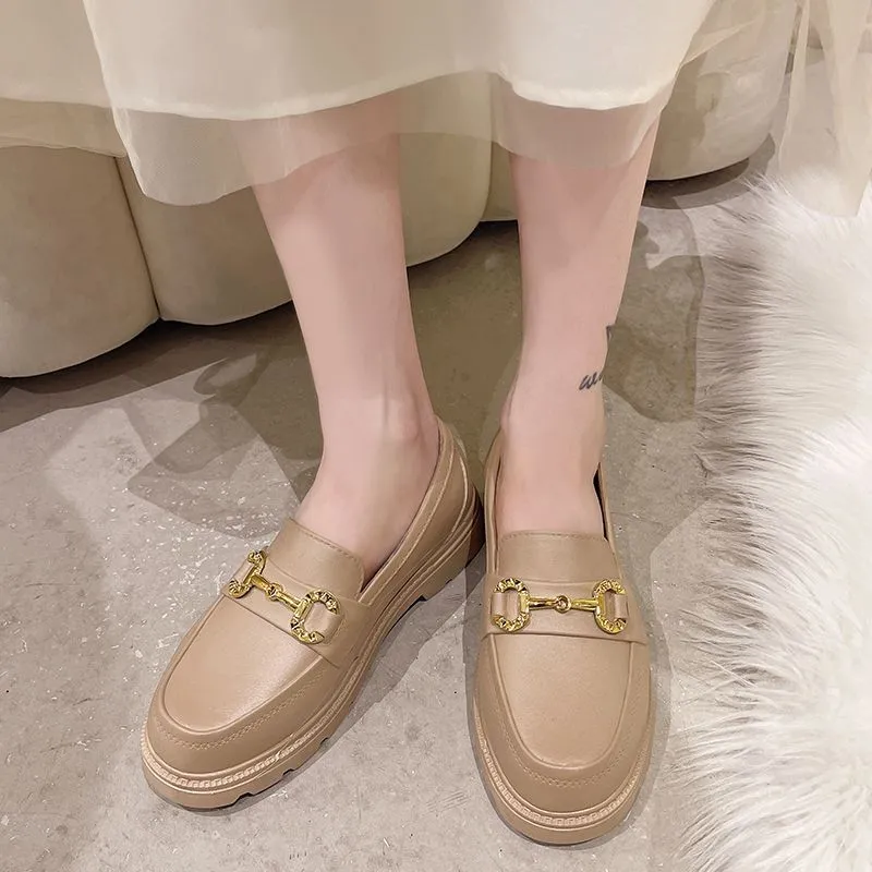 Women Loafers Platform Thick Sole British Style