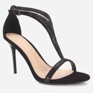 Women's "KAROSE" Decorated T-Bar Strap Evening Sandals