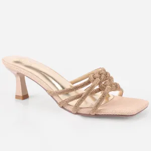 Women's "REIN" Decorated Kitten Heel Sandals