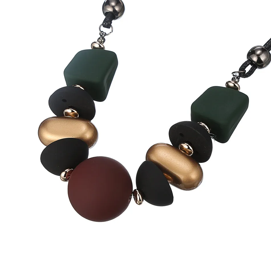 Wood and Beads Necklace
