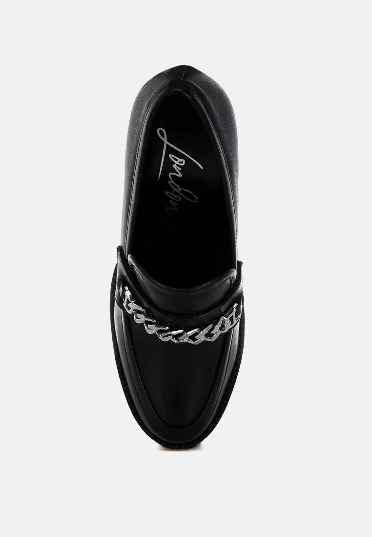 Y2K Chunky High Block Heeled Loafers By Ruw