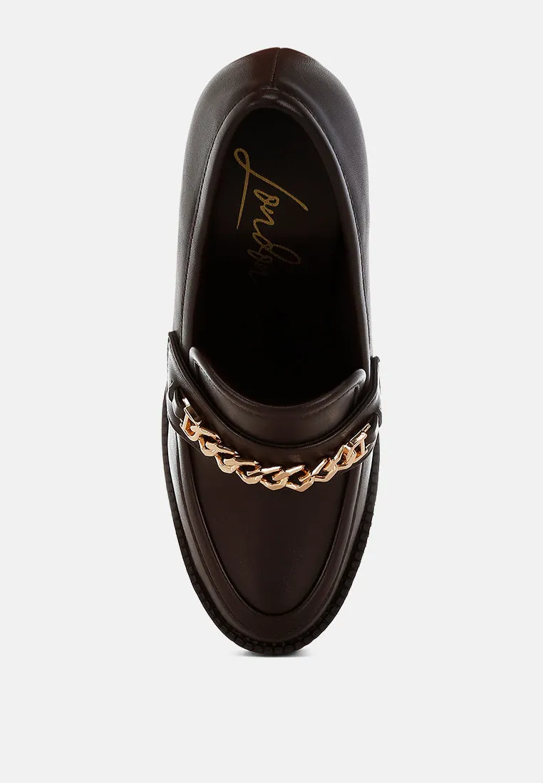 Y2K Chunky High Block Heeled Loafers By Ruw