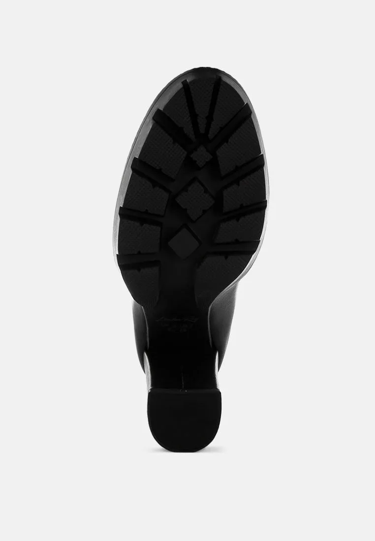 Y2K Chunky High Block Heeled Loafers By Ruw
