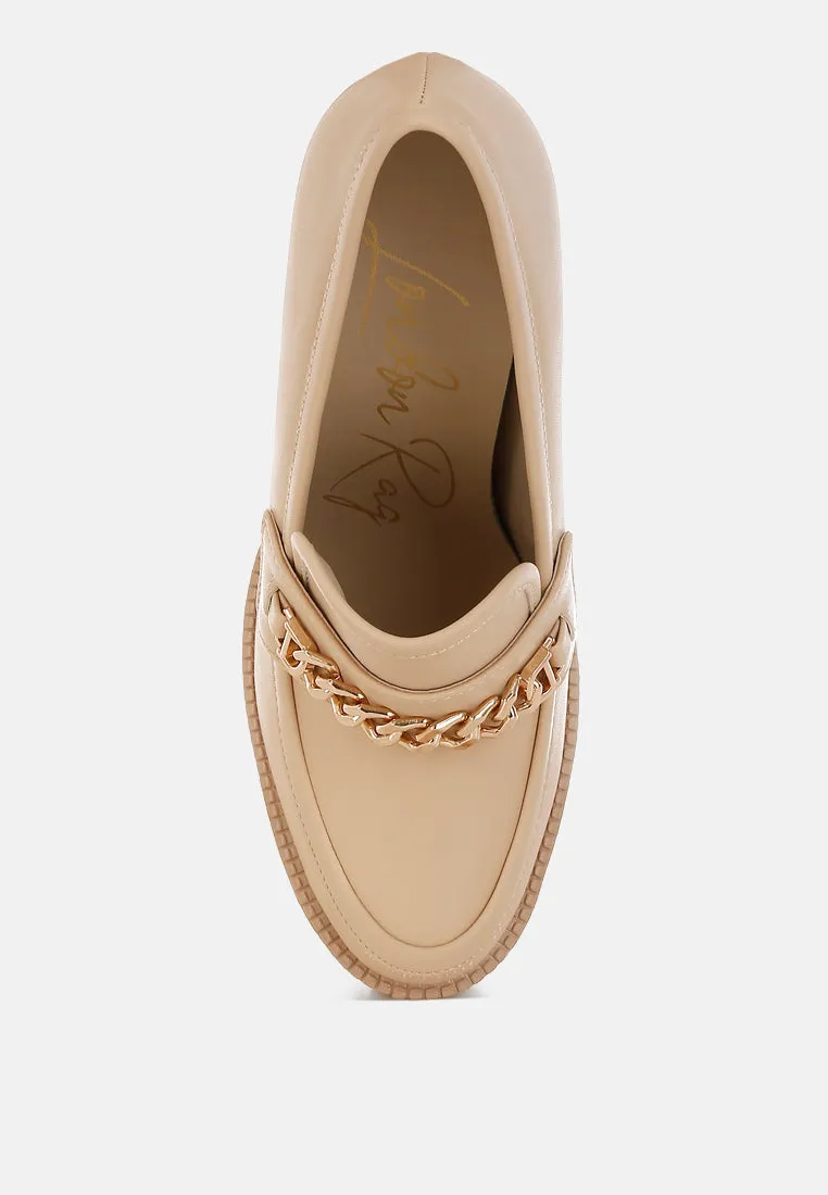 Y2K Chunky High Block Heeled Loafers