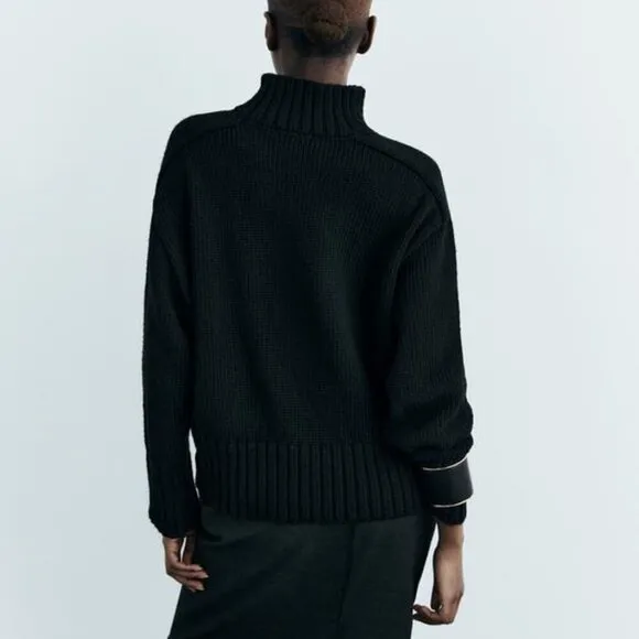 ZARA STAND-UP COLLAR SWEATER
